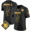 Mens Washington Commanders 90Th Anniversary Patch Gold Vapor Limited Jersey Robinson Jr Jersey Black Gold