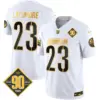Mens Washington Commanders 90Th Anniversary Patch Gold Vapor Limited Jersey Marshon Lattimore Jersey White Gold