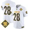 Mens Washington Commanders 90Th Anniversary Patch Gold Vapor Limited Jersey Darrell Green Jersey White Gold