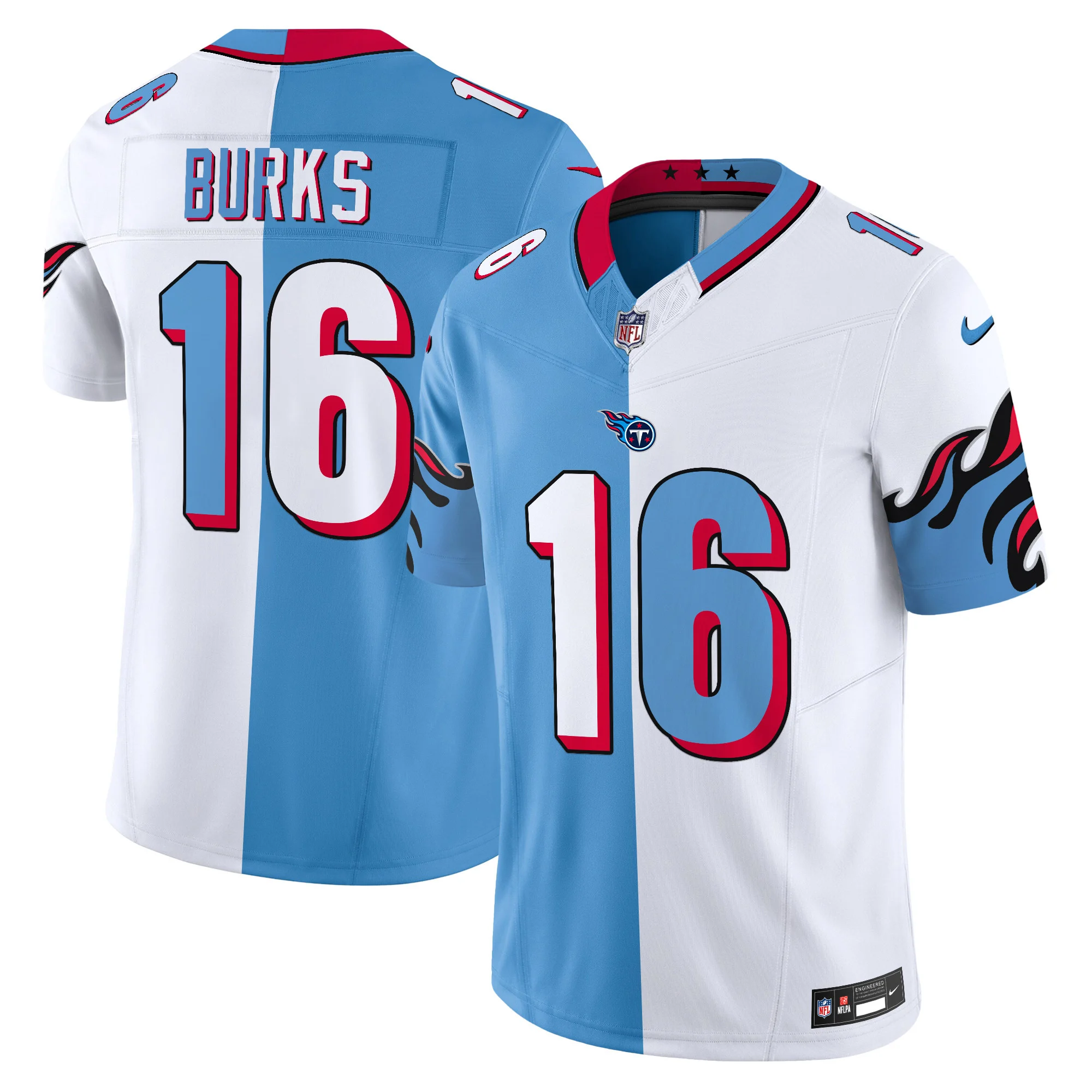 Mens Tennessee Titans Special Vapor Limited Jersey Treylon Burks Jersey Split