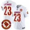 Mens Washington Commanders 2024 Vapor Limited Jersey Est 1932 Patch Marshon Lattimore Jersey White