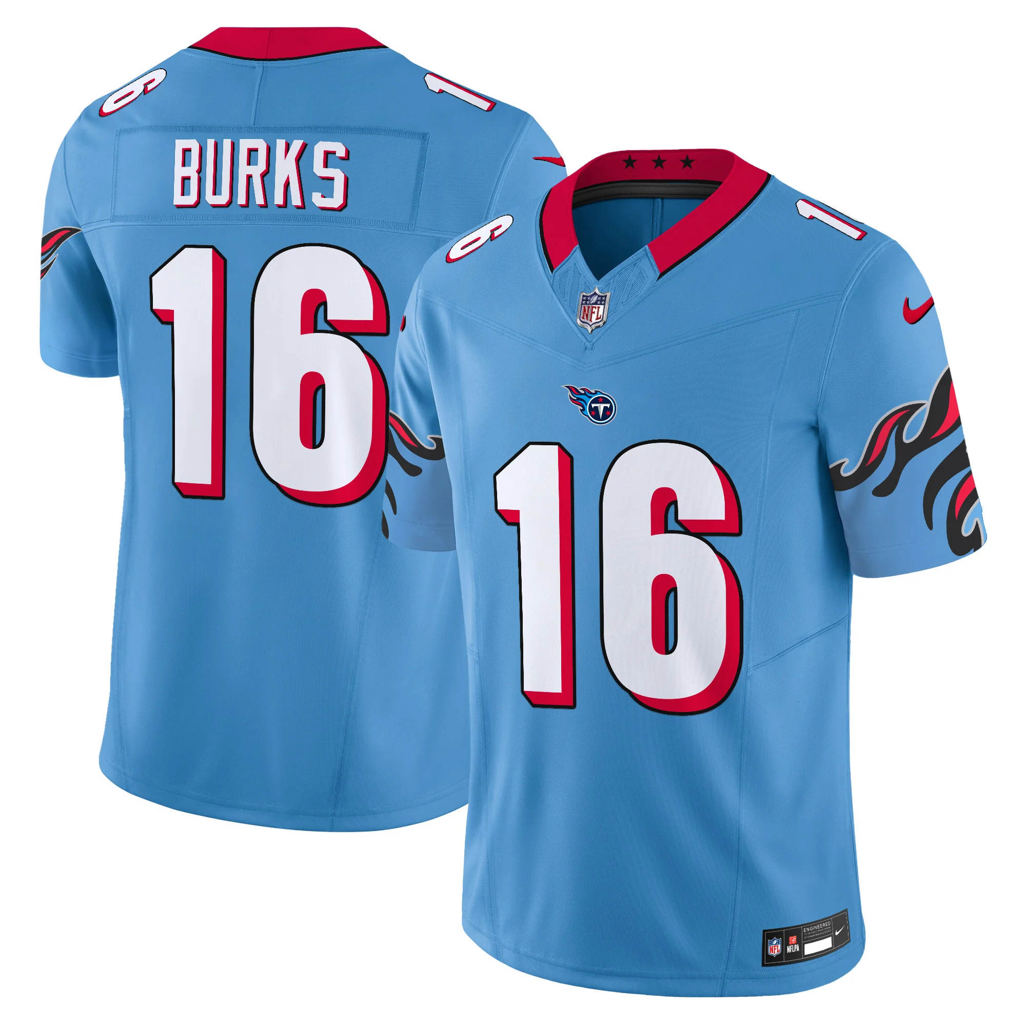 Mens Tennessee Titans Special Vapor Limited Jersey Treylon Burks Jersey Light Blue