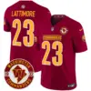 Mens Washington Commanders 2024 Vapor Limited Jersey Est 1932 Patch Marshon Lattimore Jersey Burgundy
