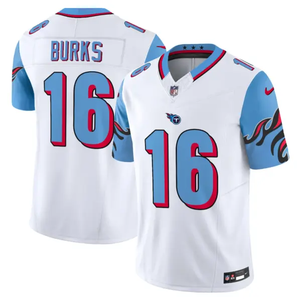 Mens Tennessee Titans Special Vapor Limited Jersey Treylon Burks Jersey Blue Sleeves