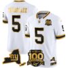 New York Giants 100th Season & State Patch Gold Vapor Limited Jersey – All Stitched – White Gold – Kayvon Thibodeaux Jersey