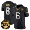 Philadelphia Eagles 2024 Throwback Gold Vapor Limited Jersey – Est. 1933 Patch – All Stitched – Black Limited – DeVonta Smith Jersey