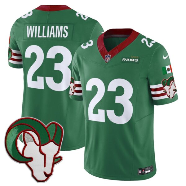 Rams Mexico Vapor Limited Jersey – All Stitched – Green – Kyren Williams Jersey