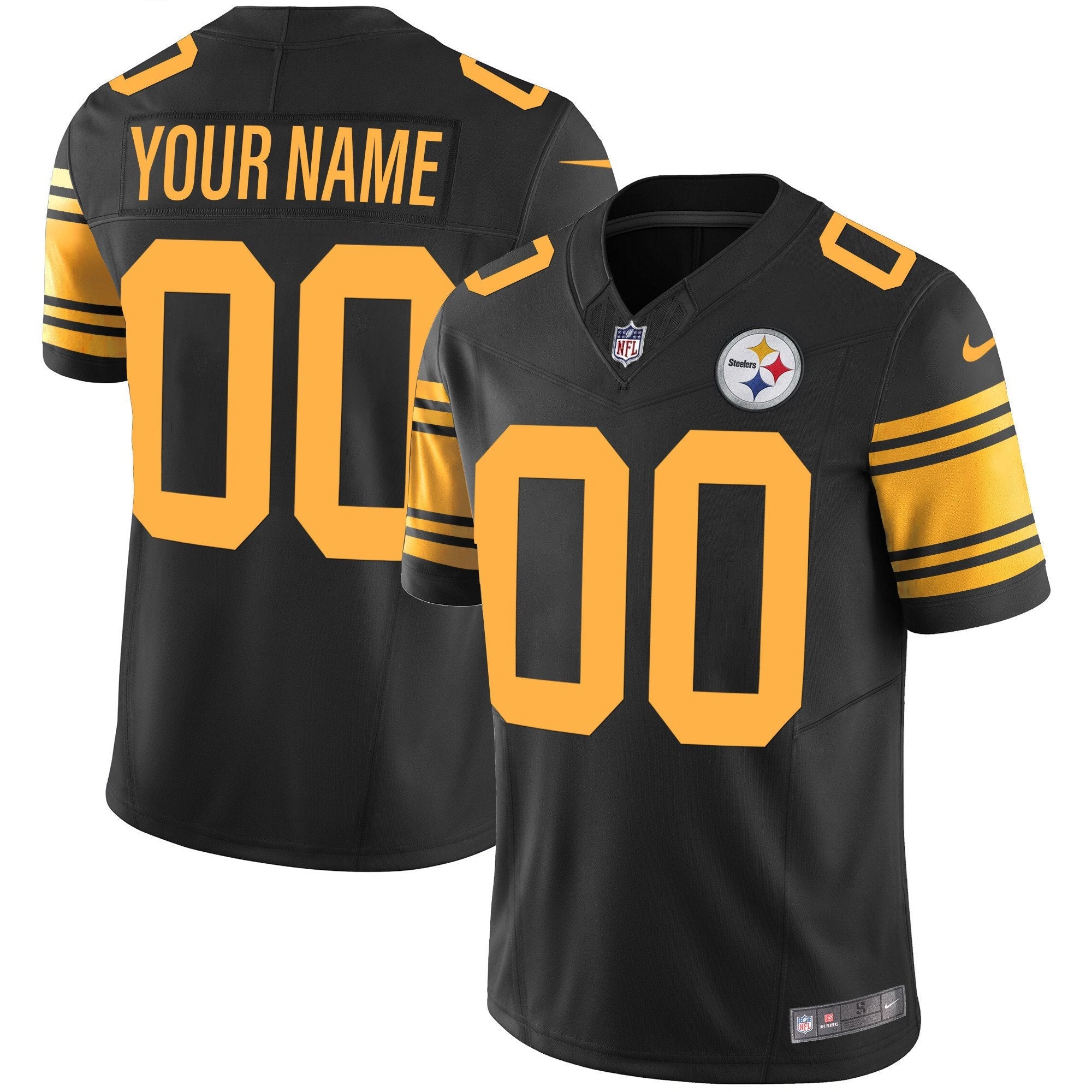 Steelers Vapor Limited Custom Jersey – All Stitched – Color Rush Jersey