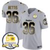 Steelers Arch Smoke 50th Anniversary Of Super Bowl IX Patch Vapor Limited Jersey – All Stitched – Gray – Jerome Bettis Jersey