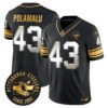 Pittsburgh Steelers Throwback 1933 Patch Gold Vapor Limited Jersey – All Stitched – Black Limited – Troy Polamalu Jersey