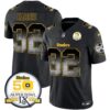 Steelers Arch Smoke 50th Anniversary Of Super Bowl IX Patch Vapor Limited Jersey – All Stitched – Black – Franco Harris Jersey