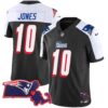 Patriots 1996 Throwback State Patch Vapor Jersey – All Stitched – Black Alternate – Mac Jones Jersey
