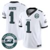 Eagles 2024 Vapor Limited Jersey – Est. 1933 Patch – All Stitched – White – Jalen Hurts Jersey