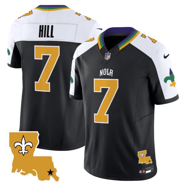 Saints 2024 New Orleans City Vapor Limited Jersey – All Stitched – Alternate – Taysom Hill Jersey