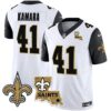 Saints Vapor Limited Jersey – New Orleans Patch – All Stitched – Black Sleeves – Alvin Kamara Jersey