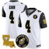 Saints EST. 1967 Patch Vapor Jersey – All Stitched – Black Sleeves – Derek Carr Jersey