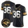 Pittsburgh Steelers Throwback 1933 Patch Gold Vapor Limited Jersey – All Stitched – Black Limited – Jerome Bettis Jersey