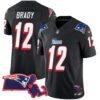Patriots 1996 Throwback State Patch Vapor Jersey – All Stitched – Black – Tom Brady Jersey