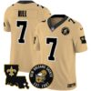 Saints EST. 1967 Patch Vapor Jersey – All Stitched – Gold – Taysom Hill Jersey
