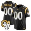 Los Angeles Rams 2024 Gold Vapor Limited Custom Jersey – All Stitched – Black Limited Jersey