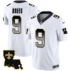 Saints 1987 Legacy Arch Smoke Jersey – All Stitched – White – Drew Brees Jersey