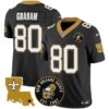 Saints EST. 1967 Patch Vapor Jersey – All Stitched – Black – Jimmy Graham Jersey