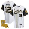 Saints 1987 Legacy Cool Base Jersey – All Stitched – Black Sleeves – Chris Olave Jersey