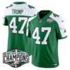 Philadelphia Eagles Kelly Green 2024 NFC East Division Champions Vapor Limited Jersey V2 – All Stitched – Kelly Alternate – Donald Trump Jersey
