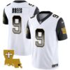 Saints 1987 Legacy Arch Smoke Jersey – All Stitched – Black Sleeves – Drew Brees Jersey