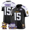 Minnesota Vikings Kings Of The North Patch Vapor Limited Jersey V3 – All Stitched – Black Alternate – Dallas Turner Jersey
