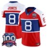 New York Giants ‘Century Red’ 100th Season Commemorative Vapor Jersey – All Stitched – Red Alternate – Daniel Jones Jersey