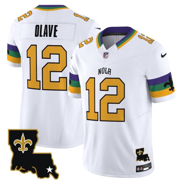 Saints 2024 New Orleans City Vapor Limited Jersey – All Stitched – White – Chris Olave Jersey