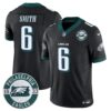 Eagles 2024 Vapor Limited Jersey – Est. 1933 Patch – All Stitched – Black – DeVonta Smith Jersey