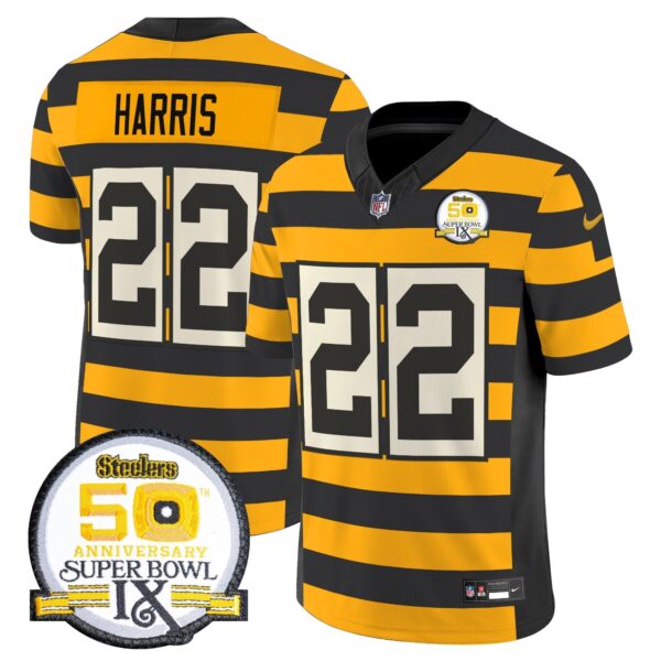Pittsburgh Steelers Throwback 2024 Vapor Limited Jersey – All Stitched – Bumble Bee – Najee Harris Jersey