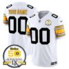 Pittsburgh Steelers Throwback 2024 Vapor Limited Custom Jersey – All Stitched – 1975 White Jersey
