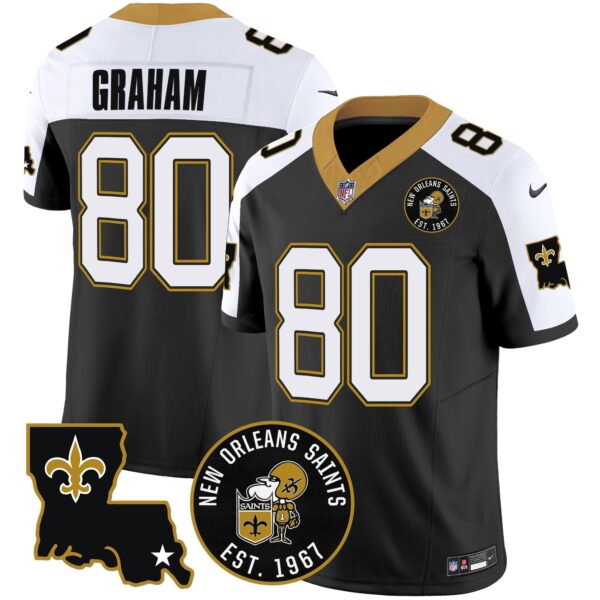 Saints EST. 1967 Patch Vapor Jersey – All Stitched – Alternate – Jimmy Graham Jersey
