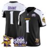 Minnesota Vikings Kings Of The North Patch Vapor Limited Jersey V3 – All Stitched – Black Alternate – Bud Grant Jersey
