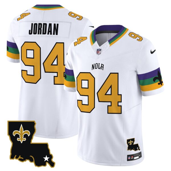 Saints 2024 New Orleans City Vapor Limited Jersey – All Stitched – White – Cameron Jordan Jersey