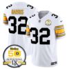 Pittsburgh Steelers Throwback 2024 Vapor Limited Jersey – All Stitched – 1975 White – Franco Harris Jersey