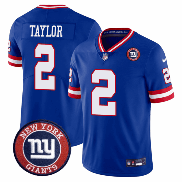 Giants Logo Patch Limited Jersey – All Stitched – Royal – Tyrod Taylor Jersey