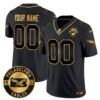 Philadelphia Eagles 2024 Throwback Gold Vapor Limited Custom Jersey – Est. 1933 Patch – All Stitched – Black Gold Jersey