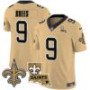 Saints Vapor Limited Jersey – New Orleans Patch – All Stitched – Gold – Drew Brees Jersey