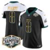 Eagles 2024 NFC East Division Champions Gold Trim Vapor Limited Jersey – All Stitched – Black Alternate – Kenny Pickett Jersey