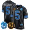 Detroit Lions 2024 90th & John Madden Patch Game Jersey – All Stitched – Black – David Montgomery Jersey