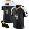 Saints 1987 Legacy Arch Smoke Jersey – All Stitched – Alternate – Derek Carr Jersey
