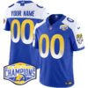 Los Angeles Rams 2024 NFC West Division Champions Vapor Limited Custom Jersey – All Stitched – Royal Alternate Jersey