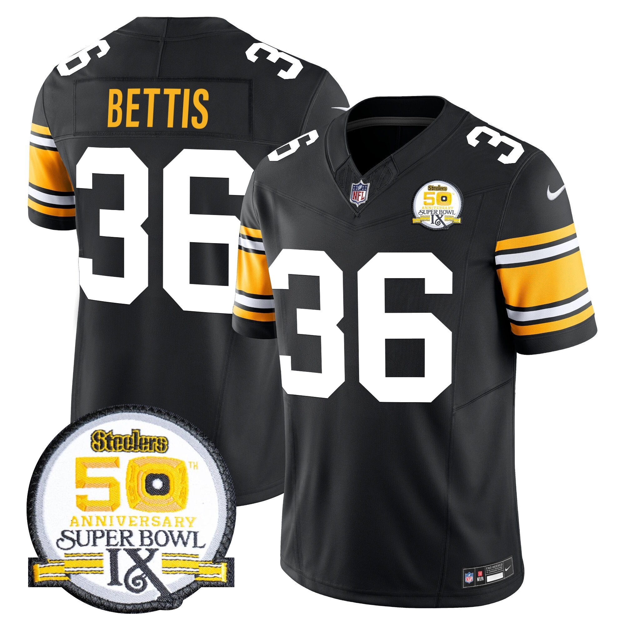Pittsburgh Steelers Throwback 2024 Vapor Limited Jersey – All Stitched – 1975 Throwback – Jerome Bettis Jersey