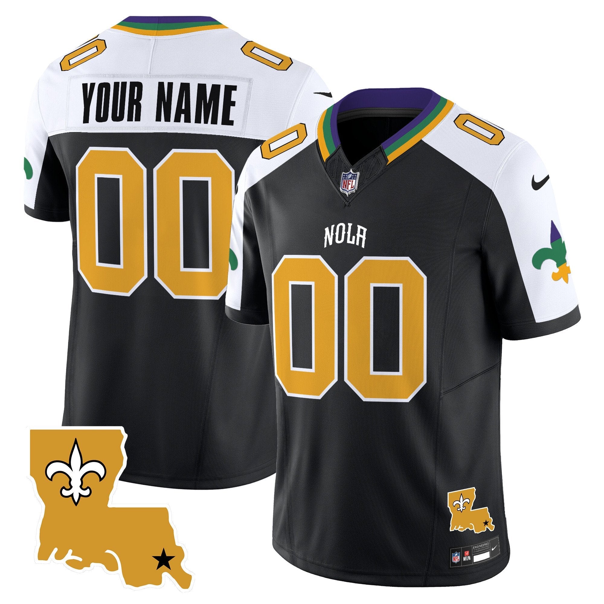 Saints 2024 New Orleans City Vapor Limited Custom Jersey – All Stitched – Alternate Jersey