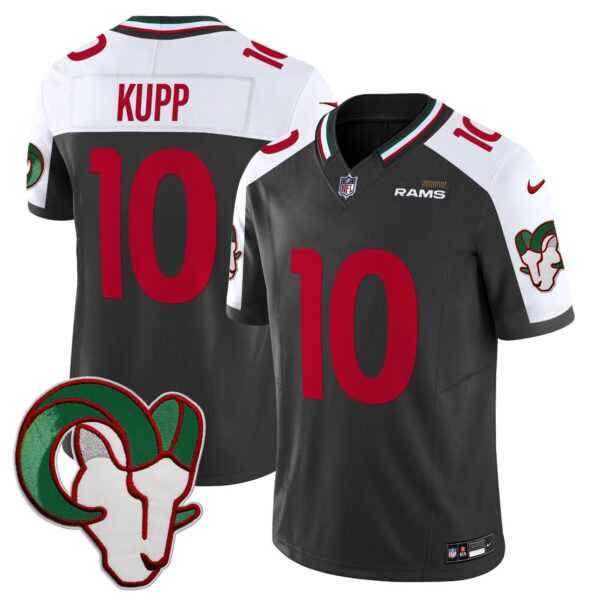 Rams Mexico Vapor Limited Jersey – All Stitched – Black Alternate – Cooper Kupp Jersey