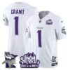 Minnesota Vikings Kings Of The North Patch Vapor Limited Jersey V3 – All Stitched – Winter Warrior – Bud Grant Jersey